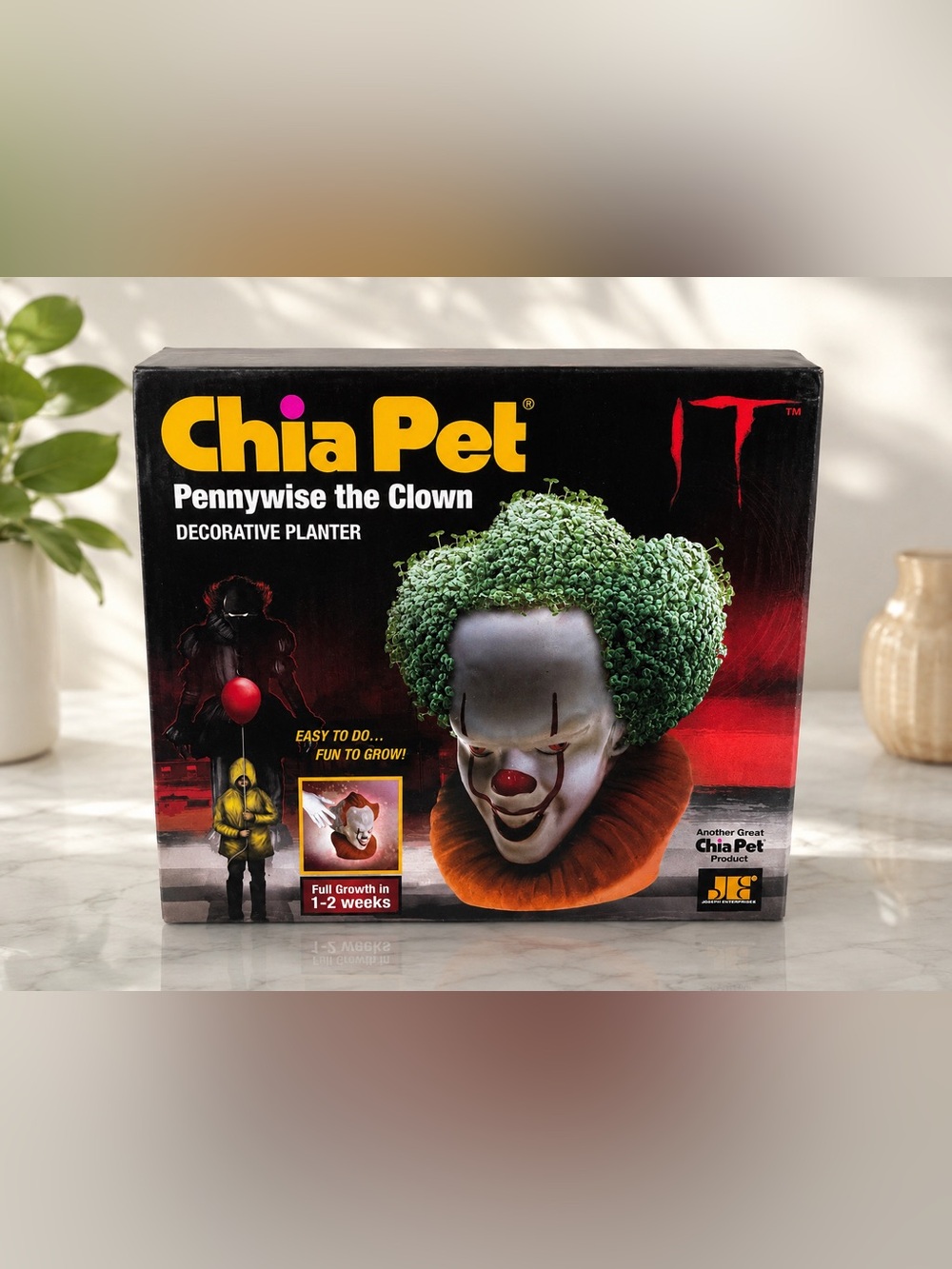 Hard to Find Chia Pet IT Pennywise the Clown Decorative Planter New in Box